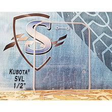 SHIELDS 1/2 inch Kubota SVL front windshield, -2 milling, front view
