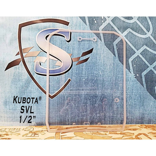 SHIELDS 1/2 inch Kubota SVL front windshield, -2 milling, front view
