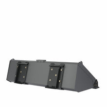 Skeer Adjustable Bucket adjustable quick attach brackets, rear three quarter view