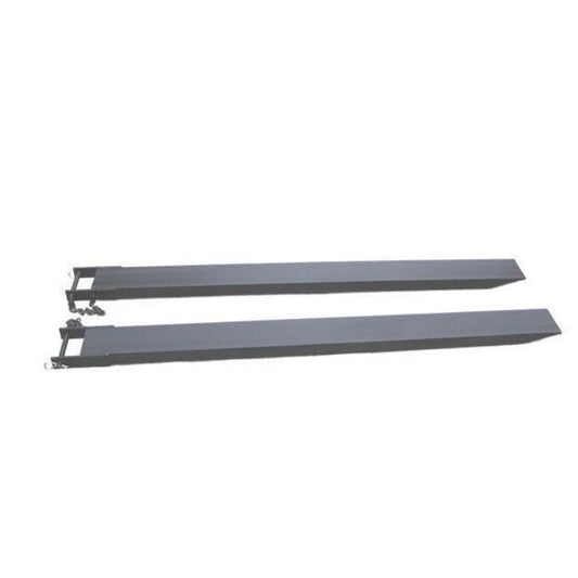 Star Industries forklift fork extensions, pair, three quarter view
