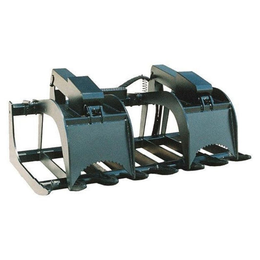 Star Industries root grapple bucket for skid steers, three quarter view