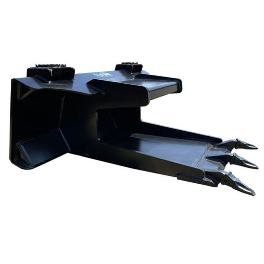 Star Industries Slab Eater 127 skid steer demolition bucket, three quarter front view