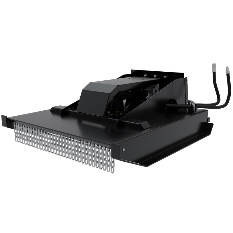 Top Dog Attachments 42 inch closed front brush cutter for Toro Dingo style mini skid steers, front three quarter view