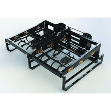 Top Dog Attachments 6 bale accumulator grapple, three quarter view