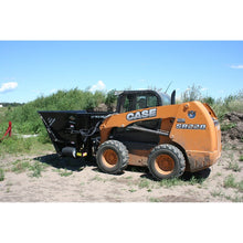 Top Dog Attachments 84 inch light material side flow bucket on a Case skid steer