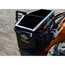 Top Dog Attachments concrete bucket, top view into the half yard hopper