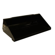 Top Dog Attachments dirt bucket, three quarter view of the edge and skid plates