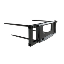 Top Dog Attachments double round bale spear, rear view of the quick attach plate