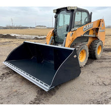 Top Dog Attachments grain bucket on a Case skid steer