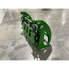 Top Dog Attachments Granite grapple for John Deere loaders, close view of the grapple arm