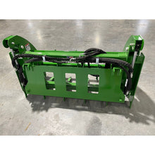 Top Dog Attachments Granite grapple for John Deere loaders, rear view of the hoses and quick attach