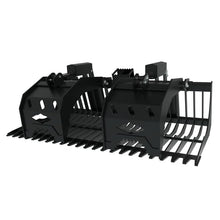 Top Dog Attachments heavy duty brush grapple, 75 inch, front three quarter view
