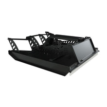 Top Dog Attachments open front brush cutter, 72 inch, rear three quarter view of the deck and motor