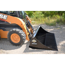 Top Dog Attachments rock bucket on a Case skid steer