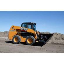 Top Dog Attachments heavy material side flow bucket on a Case skid steer