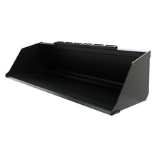 Top Dog Attachments skid steer utility bucket, front three quarter view