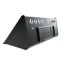 Top Dog Attachments snow bucket, rear view of the quick attach plate
