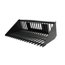 Top Dog Attachments firewood bucket for compact tractors, front three quarter view