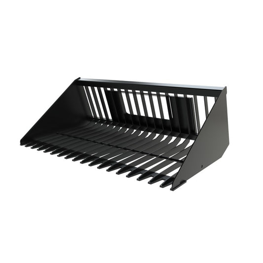 Top Dog Attachments firewood bucket for compact tractors, front three quarter view