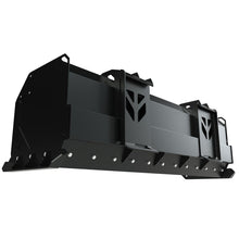 Top Dog Attachments compact tractor snow pusher, rear view of the mounting plate