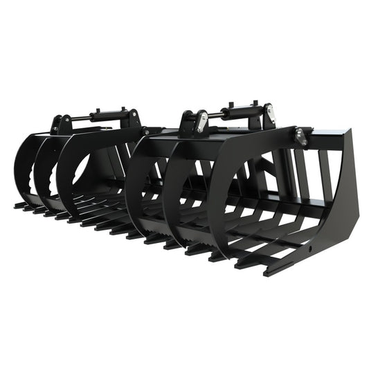 Top Dog Attachments T/S brush grapple for tractors and skid steers, front three quarter view