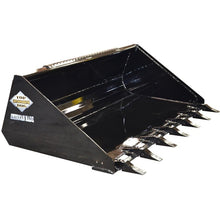 Top Dog Attachments Tuff Tooth skid steer bucket, three quarter view of the teeth