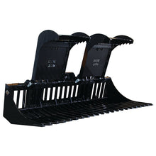 Top Dog Attachments 72 inch utility grapple, rear view of the arms and quick attach plate