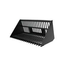 Top Dog Attachments XL skid steer firewood bucket, front three quarter view